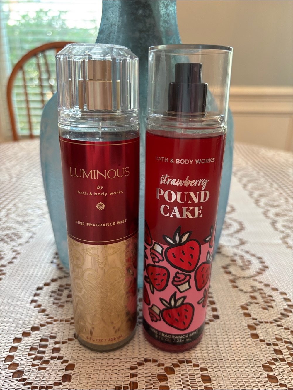 Bath & Body Works Luminous and Strawberry Pound Cake Mists